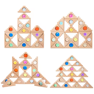 Ensemble <span class=keywords><strong>de</strong></span> blocs <span class=keywords><strong>de</strong></span> <span class=keywords><strong>construction</strong></span> en <span class=keywords><strong>bois</strong></span> arc-en-ciel jeu d'empilage <span class=keywords><strong>Construction</strong></span> acrylique apprentissage préscolaire jouets éducatifs pour enfants garçons filles - Product Image 5