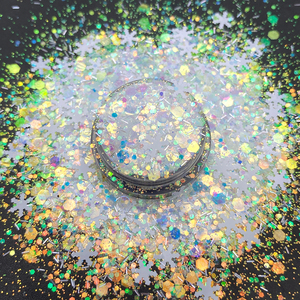 バルクスパンコール装飾のクリスマスネイルグリッター混合雪片六角形新年生分解性グリッターマニキュアアクセサリー - Product Image 4