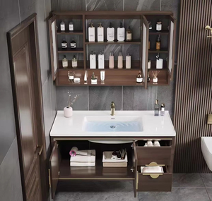 Espejo de baño de alta calidad, lavabo individual, gabinete rectangular de pared, mueble de lavabo para el hogar - Product Image 5