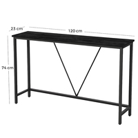 Table console rétro en métal et MDF pour couloir, entrée, salon, hôtel – Meuble d'assemblage durable en métal, facile à monter