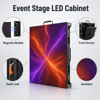 Pantalla LED de Alquiler para Interiores P3.91 4K 120Hz, Módulo Magnético de 500x500mm, Gabinete de Servicio Frontal con Bloqueo Rápido para Escenarios de Eventos