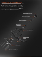Distributeur d'aiguilles à café rotatif magnétique en acier inoxydable 304, réglable en hauteur, universel pour le nivellement des galets d'espresso