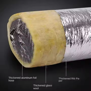 ท่อปรับอากาศแบบยืดหยุ่นหุ้มฉนวนไฟเบอร์กลาสอลูมิเนียมประสิทธิภาพสูงสำหรับระบบท่อ HVAC - Product Image 4
