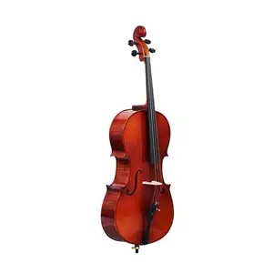 厂家直销专业乐器Astonvilla自然色明亮老虎图案实木大提琴
