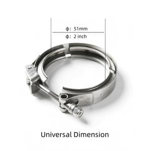Collier de serrage en <span class=keywords><strong>V</strong></span> pour échappement de 2 pouces (51 mm) en acier inoxydable 304 de haute qualité, connecteur de tuyau standard pour système automobile - Product Image 2