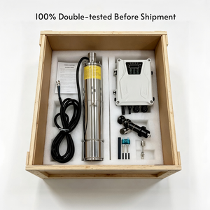 <span class=keywords><strong>Pompe</strong></span> submersible <span class=keywords><strong>solaire</strong></span> multi-étages en acier inoxydable 500W DC 48V <span class=keywords><strong>pour</strong></span> puits profond avec contrôleur MPPT et capteur de niveau à flotteur - Product Image 6