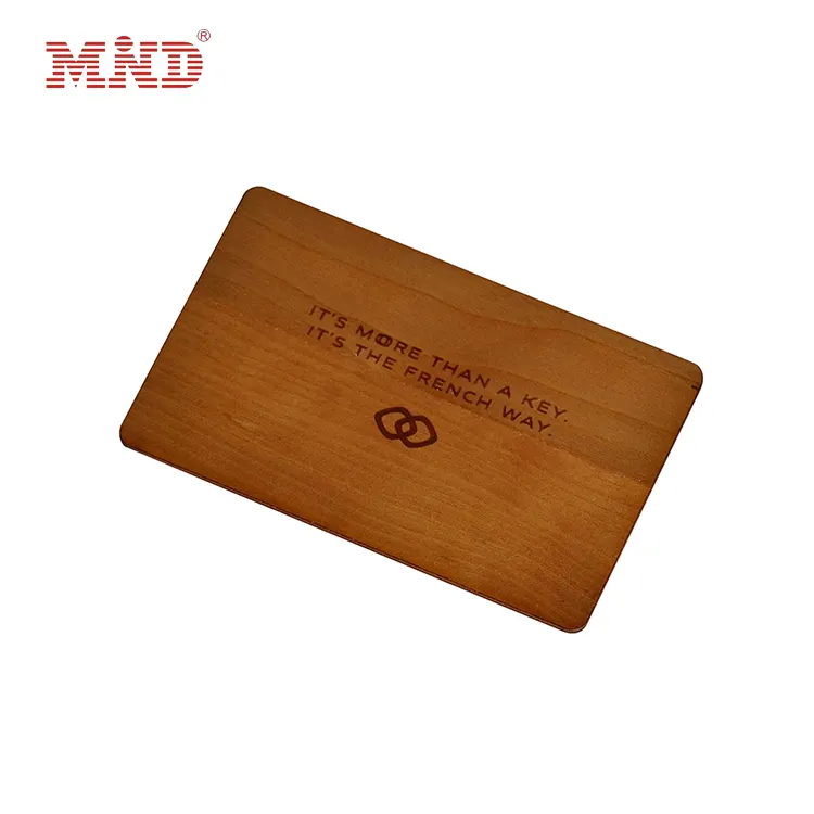 環境にやさしいRFID13.56mhzカスタム素材竹NFC MIFARE DESFire EV22Kウッドカード