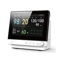 Moniteur vétérinaire multiparamètres professionnel de 8 pouces avec imprimante intégrée pour clinique vétérinaire, surveillance ECG, SpO2, NIBP, EtCO2