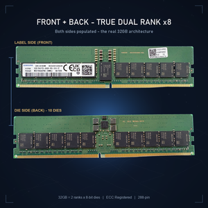 Mémoire serveur 32 Go DDR5-5600 ECC RDIMM 2Rx8, originale, jamais utilisée, compatible avec HPE, Dell, Supermicro et autres - Product Image 4