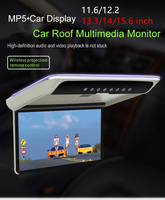 Reproductor MP5 para Auto GTRONX de 12.2 Pulgadas con Pantalla LCD Digital Abatible, Pantalla TFT IPS de 1920*1200, Monitor de Techo, Conexión USB y TF, TV de Techo