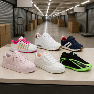 Nouvelles chaussures de sport respirantes en cuir PU avec semelle extérieure en caoutchouc et semelle intermédiaire en EVA, pour toutes les saisons, baskets décontractées pour enfants - Product Image 1