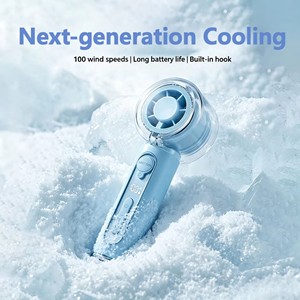 Ventilateur humidificateur portable sans fil rechargeable USB 3000 mAh avec affichage, mini ventilateur de poche à pulvérisation d'eau, vente en gros - Product Image 4