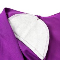 Robe Midi Femme Sexy Automne Hiver 2025 Élégante Mode Évasée à Manches Longues Amincissante pour Fête, Robe Longue en Satin Violet