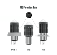 Phare avant LED électrique pour moto série M6F H4 3000LM 15W 6000K en aluminium H6 BA20D P45T avec refroidissement par ventilateur – Vente directe en gros