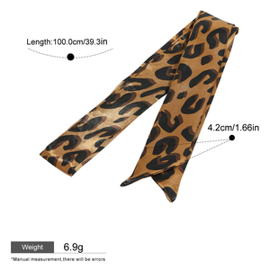 Lụa Pha Trộn Dài Khăn Đa Năng Bãi Biển Khăn Leopard In Lụa Thời Trang Tóc Phụ Kiện Vòng Đeo Tay Bangle <span class=keywords><strong>Set</strong></span> - Product Image 3