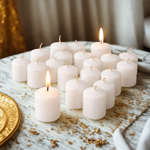 Premium White Small Votive <b>Candles</b> Wholesale - Smokeless Unscented Wax <b>Candles</b> for Luxury Hotel <b>Spa</b> Events & Wedding Decor - NF - Product Image 2