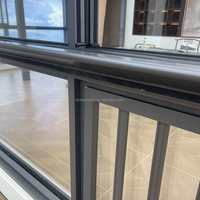 Ventanas Corredizas de Aleación de Aluminio Resistentes a Huracanes, Gran Vista, Ahorro de Energía, Aislamiento Acústico, Doble Vidrio Templado, Energy Star