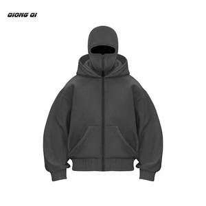 Masque personnalisé de haute qualité <span class=keywords><strong>sweat</strong></span> à capuche Ninja broderie <span class=keywords><strong>Sherpa</strong></span> <span class=keywords><strong>polaire</strong></span> pull zippé sweats à capuche pour hommes sweats à capuche pour hommes - Product Image 6