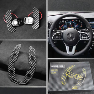 Palettes de changement de vitesse magnétiques pour Mercedes Benz <span class=keywords><strong>A45</strong></span> W176 C260 E300L Classe <span class=keywords><strong>S</strong></span> AMG en fibre de carbone - Product Image 5