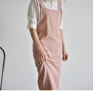 <span class=keywords><strong>Tablier</strong></span> de jardinage simple de style <span class=keywords><strong>japonais</strong></span> pour hommes et femmes, en <span class=keywords><strong>lin</strong></span> <span class=keywords><strong>lavé</strong></span>, <span class=keywords><strong>tablier</strong></span> rétro pour le nettoyage domestique - Product Image 5