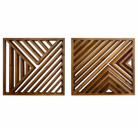 Décoration murale encadrée en bois géométrique, 3 pièces, style bohème moderne, écologique, pour chambre et salon – Meilleures ventes