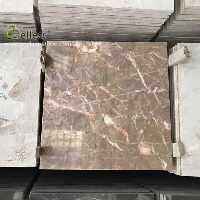 Chinese pink red black brown color cheap marble tiles flooring 300x300x10mm