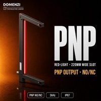 Capteur photoélectrique infrarouge DOMENZI GL220-P-V3 à sortie PNP, ouverture extra large de 220 mm pour PLC à 2 kHz NO NC