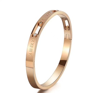 Pulsera de moda euroamericana para mujer, pulsera a presión de acero inoxidable con Círculo de titanio, accesorio de modo principal - Product Image 3