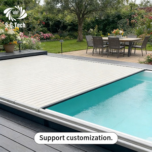 Couverture de <span class=keywords><strong>piscine</strong></span> automatique Water Crown, robuste et durable, pour piscines extérieures enterrées, jacuzzis et spas - Product Image 2