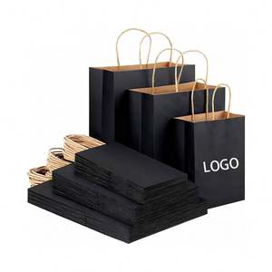 Sacs en papier classiques durables, recyclables, en kraft, de petite taille, avec logo personnalisé imprimé à l'écran, vente en gros - Product Image 1