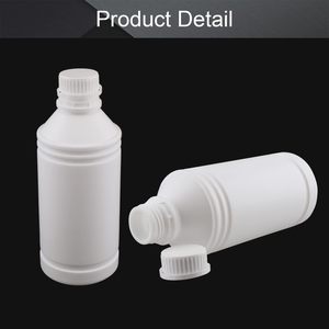 Botella de Plástico HDPE de 1L con Tapa de Rosca Blanca Personalizable, Cilindro para Detergente o Químicos, con Impresión Serigrafiada y Tamaño Personalizado - Product Image 3