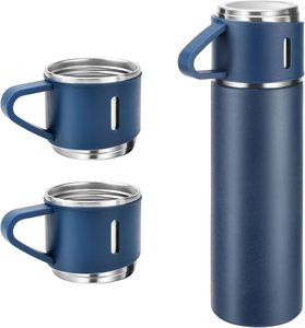 Customize Logo Gift Box 3pcs Outdoor Travel Coffee <b>Tea</b> <b>Thermos</b> Vacuum Flask Stainless Steel Water Bottle Gift Set With 2 Cup - Product Image 3