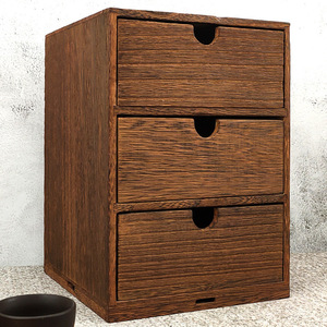 Wooden <b>Storage</b> <b>Box</b> 33cm Height Rectangle Desktop Organizer Multi Layer Paulownia Wood Office <b>Drawer</b> Cabinet Standing Type - Product Image 1