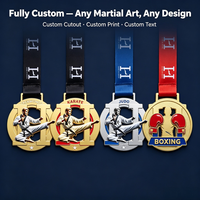 Offre Spéciale – Médaille Sportive Moderne Sculptée en 3D, Imprimée en Couleur, en Alliage de Zinc Moulé sous Pression, Gravée au Laser, pour Taekwondo