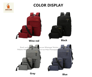 Best Selling Charging USB <b>Laptop</b> <b>Backpack</b>, Outdoor Multi Function Waterproof Geometric Cotton School Bag Made in Vietnam - Product Image 4