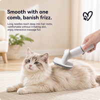 Kit de toilettage professionnel 5 en 1 pour animaux de compagnie avec tondeuse électrique, brosse de démêlage et embout long, 5 types de prises pour chats et chiens