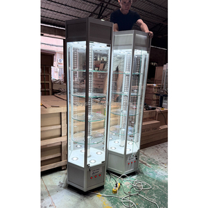 Boutique phong cách xoay LED thắp sáng kính hiển thị Stand & Glass tủ trưng bày - Product Image 3
