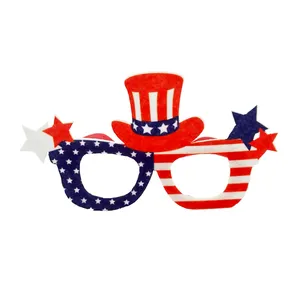 Día DE LA Independencia Americana Prop Celebración Fans Fiesta Anteojos American Promocional Bandera Nacional Gafas Regalo
