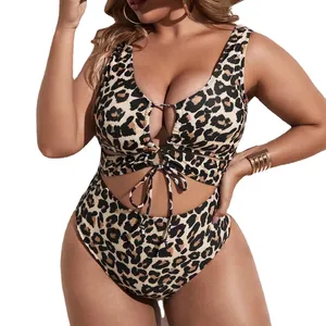 2023 grande taille femmes imprimé léopard une pièce maillots de bain Sexy Bikini Monokini Tankini pour vacances piscine et plage natation - Product Image 6