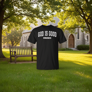 T-shirt vintage rétro chrétien « Dieu est bon en tout temps Jésus » – T-shirt promotionnel vintage rétro chrétien - Product Image 3