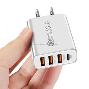 Cargador de Viaje Transfronterizo al por Mayor con 3 Puertos USB+PD, Cabezal de Carga Multipuerto para Adaptador de Teléfono Móvil A+C - Product Image 2