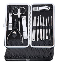 Ensemble de manucure et de pédicure en acier inoxydable Portable professionnel outil de ciseaux d'art d'ongle personnalisé Kit de coupe de pédicure de soins personnels
