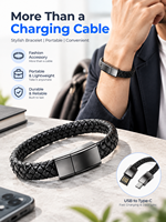 Bracelet de mode 2-en-1 : Câble USB vers Type C pour charge rapide et transfert de données, design élégant et portable