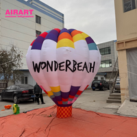 Ballon à air chaud géant gonflable coloré avec lettre imprimée, accessoire de montgolfière gonflable pour activité d'entreprise de mariage
