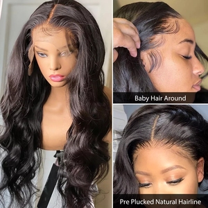 Productos para el cabello Xuchang Meijin Co.,Ltd. Peluca de cabello humano prearrancada con ondas corporales, peluca frontal de encaje HD de cabello brasileño virgen 13x4 13x6 - Product Image 2