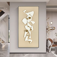 Peinture murale abstraite moderne faite à la main, relief moderne, personnalisée, boule métallique stéréoscopique 3D pour la décoration de salon