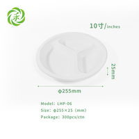 Assiettes jetables en bioplastique d'amidon de maïs de 10 pouces, multi-types, écologiques et sûres pour les aliments, pour restaurants et traiteurs, restauration rapide