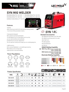 Soldadora LETSWELD SYNMIG 5KG 140-200A 220V con Pantalla LED, Máquina de Soldar Multifuncional - Product Image 5