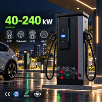 Chargeur rapide DC pour véhicules électriques, station de recharge EV, CCS2, CCS1, GB/T, CE, OCPP, double pistolet, 40/60/80/120/160/180/240 kW, chargeur commercial haute puissance