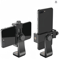 Supporto Girevole a 360° per Cellulare con Clip e Attacco a Vite da 1/4, Adattatore Universale per Smartphone da Treppiede con Spedizione Veloce dalla Fabbrica